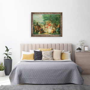 Tablou inramat - Charles-Amedee-Philippe van Loo - La Chasse, 70 x 90 cm - Img 3