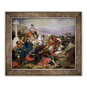 Tablou inramat - Charles Auguste Steuben - Batalia de la Poitiers, 25 octombrie 732, 50 x 60 cm