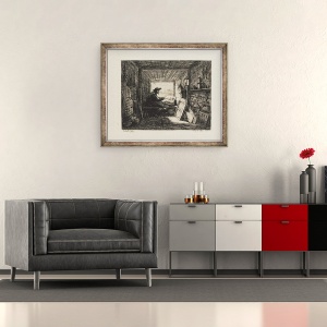 Tablou inramat - Charles Francois Daubigny - Studioul cu barca, 50 x 60 cm - Img 2