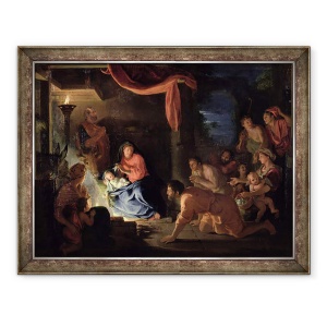 Tablou inramat - Charles Le Brun - Adorarea Pastorilor I, 70 x 90 cm