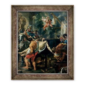Tablou inramat - Charles Le Brun - Martiriul Sfantului Ioan Evanghelistul, 50 x 60 cm
