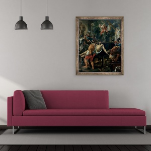 Tablou inramat - Charles Le Brun - Martiriul Sfantului Ioan Evanghelistul, 50 x 60 cm - Img 2