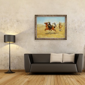 Tablou inramat - Charles Schreyvogel - My Bunkie, 70 x 90 cm - Img 2