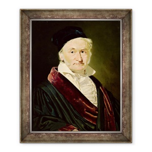 Tablou inramat - Christian-Albrecht Jensen - Portretul lui Carl Friedrich Gauss, 70 x 85 cm