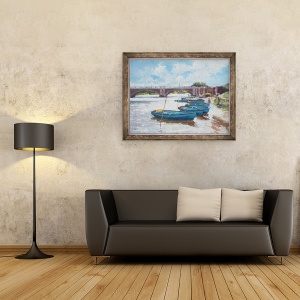 Tablou inramat - Christopher Glanville - Acoraje la Hampton Court, 60 x 80 cm - Img 2