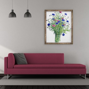 Tablou inramat - Christopher Ryland - Albastrea, 50 x 60 cm - Img 2