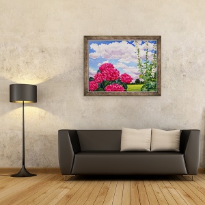 Tablou inramat - Christopher Ryland - Flori la marginea unei pajisti, 70 x 90 cm - Img 2