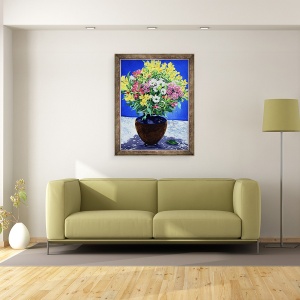 Tablou inramat - Christopher Ryland - Flori pe marmura, 70 x 90 cm - Img 2