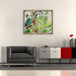 Tablou inramat - Christopher Ryland - Flori salbatice cu tataneasa si Campion, 70 x 85 cm - Img 2