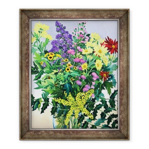 Tablou inramat - Christopher Ryland - Flori si frunze de iarna, 50 x 60 cm