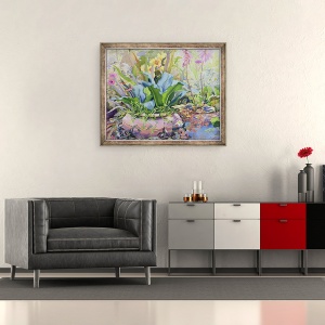 Tablou inramat - Christopher Ryland - Gradina cu plante, 50 x 60 cm - Img 2