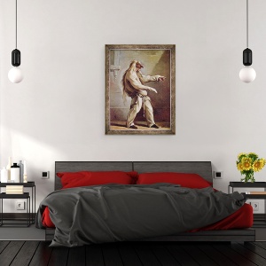 Tablou inramat - Claude Gillot - Caracter din Commedia dellArte, 60 x 80 cm - Img 3