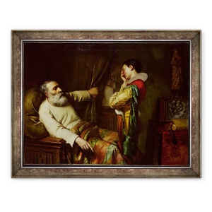 Tablou inramat - Claude Jacquand - Ultimele momente ale lui Cristofor Columb 1450-1506 1870, 60 x 80 cm
