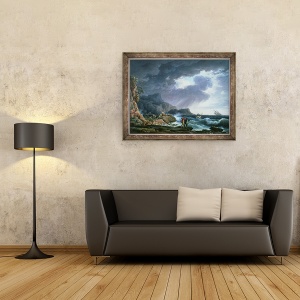 Tablou inramat - Claude Joseph Vernet - Un Seastorm, 60 x 80 cm - Img 2