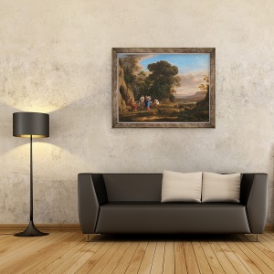 Tablou inramat - Claude Lorrain - Judecata de la Paris, 70 x 90 cm - Img 2