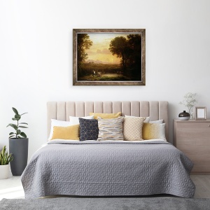 Tablou inramat - Claude Lorrain - Peisaj la asfintit, 70 x 90 cm - Img 3