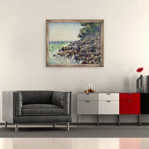 Tablou inramat - Claude Monet - Cap Martin, 70 x 85 cm - Img 2