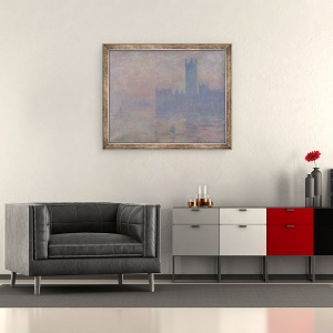 Tablou inramat - Claude Monet - Casele Parlamentului, Londra, 50 x 60 cm - Img 2