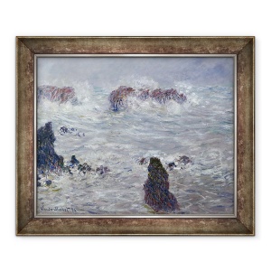 Tablou inramat - Claude Monet - Furtuna, in largul coastei Belle-Ile, 70 x 85 cm