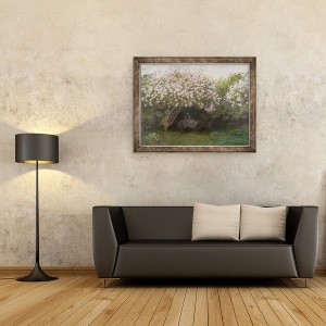 Tablou inramat - Claude Monet - Lilacs, Vremea Gri, 60 x 80 cm - Img 2
