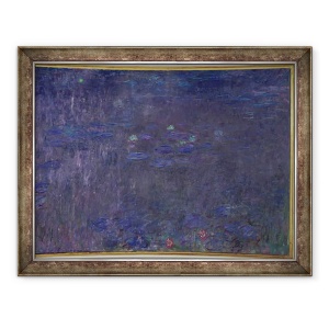 Tablou inramat - Claude Monet - Nuferi, Reflectii ale copacilor, detalii din partea dreapta, 60 x 80 cm