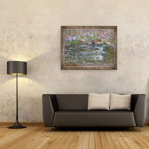 Tablou inramat - Claude Monet - Rapids pe Petite Creuse la Fresselines, 70 x 90 cm - Img 2