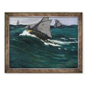 Tablou inramat - Claude Monet - Valul Verde, 60 x 80 cm