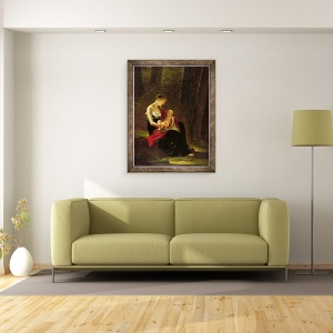 Tablou inramat - Constance Marie Mayer-Lamartiniere - Mama Fericita, 60 x 80 cm - Img 2