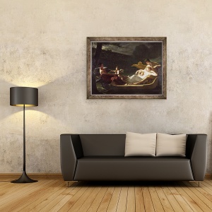 Tablou inramat - Constance Marie Mayer-Lamartiniere - Visul fericirii, 60 x 80 cm - Img 2