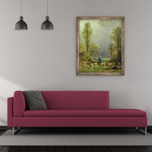 Tablou inramat - Constant-Emile Troyon - Oi uitam o furtuna, 50 x 60 cm - Img 2