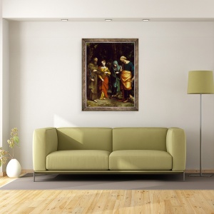 Tablou inramat - Correggio - Sfintii Petru, Marta, Maria Magdalen si Leonard, 70 x 90 cm - Img 2
