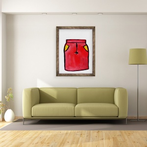 Tablou inramat - Daisy de Villeneuve - Fusta rosie, 60 x 80 cm - Img 2
