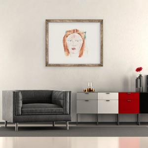 Tablou inramat - Daisy de Villeneuve - Girl, 50 x 60 cm - Img 2