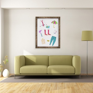 Tablou inramat - Daisy de Villeneuve - imbracaminte si Accesorii, 70 x 90 cm - Img 2