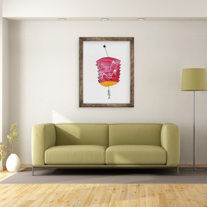 Tablou inramat - Daisy de Villeneuve - Lanterna Chineza, 60 x 80 cm - Img 2