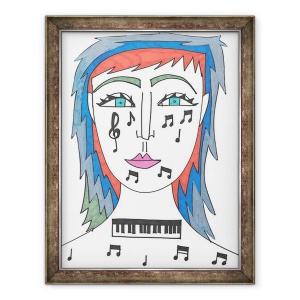 Tablou inramat - Daisy de Villeneuve - Music, 60 x 80 cm