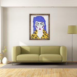 Tablou inramat - Daisy de Villeneuve - Par albastru, 70 x 90 cm - Img 2