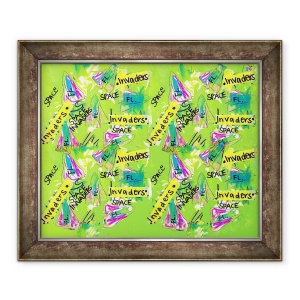 Tablou inramat - Daisy de Villeneuve - Space Invaders, 70 x 85 cm