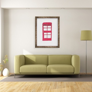 Tablou inramat - Daisy de Villeneuve - Telefon rosu I, 60 x 80 cm - Img 2