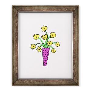 Tablou inramat - Daisy de Villeneuve - Vaza de flori, 50 x 60 cm