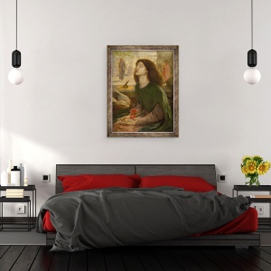 Tablou inramat - Dante Gabriel Charles Rossetti - Beata Beatrix, 70 x 90 cm - Img 3