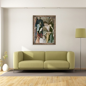 Tablou inramat - Dirck Bouts - Justitia imparatului Otto, Executarea omului nevinovat, 60 x 80 cm - Img 2