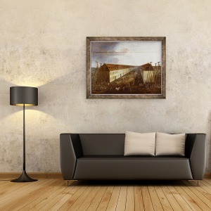 Tablou inramat - Dismar Degen - Lucrari de constructii pe Friedrichstrasse in Berlin, 60 x 80 cm - Img 2