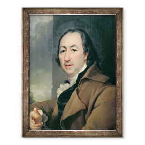Tablou inramat - Dmitri Grigor'evich Levitsky - Portretul autorului rus Nikolai Ivanovici Novikov, 70 x 90 cm