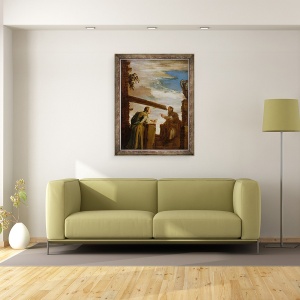 Tablou inramat - Domenico Fetti - Parabola Mote si Brinda, 70 x 90 cm - Img 2