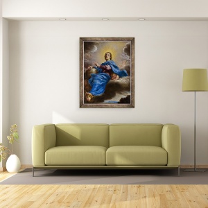 Tablou inramat - Domenico Fetti - Salvator Mundi, 60 x 80 cm - Img 2