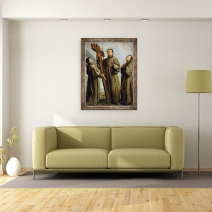 Tablou inramat - Don Juan Carreno de Miranda - Martirii franciscani din Japonia, 60 x 80 cm - Img 2