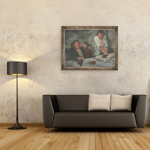 Tablou inramat - Edgar Degas - Spalati femei, 60 x 80 cm - Img 2