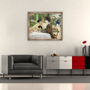 Tablou inramat - Edouard Manet - Gradina lui Pere Lathuille, 50 x 60 cm - Img 2