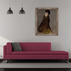 Tablou inramat - Edouard Manet - Portret De Isabelle Lemonnier Cu O Muff, 50 x 60 cm - Img 2